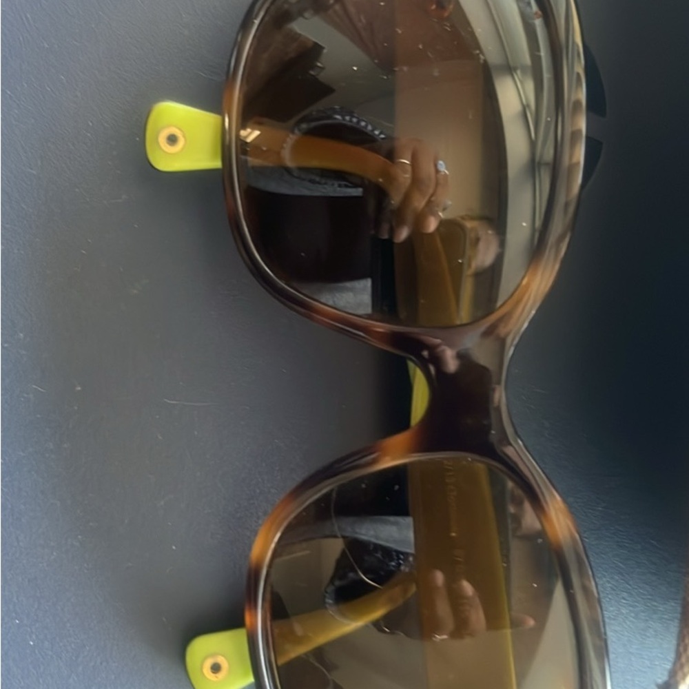 Coach Tortoise and Green Sunglasses - Picture 3 of 3